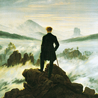 Wanderer über dem Nebelmeer, Gemälde von C.-D.-Friedrich